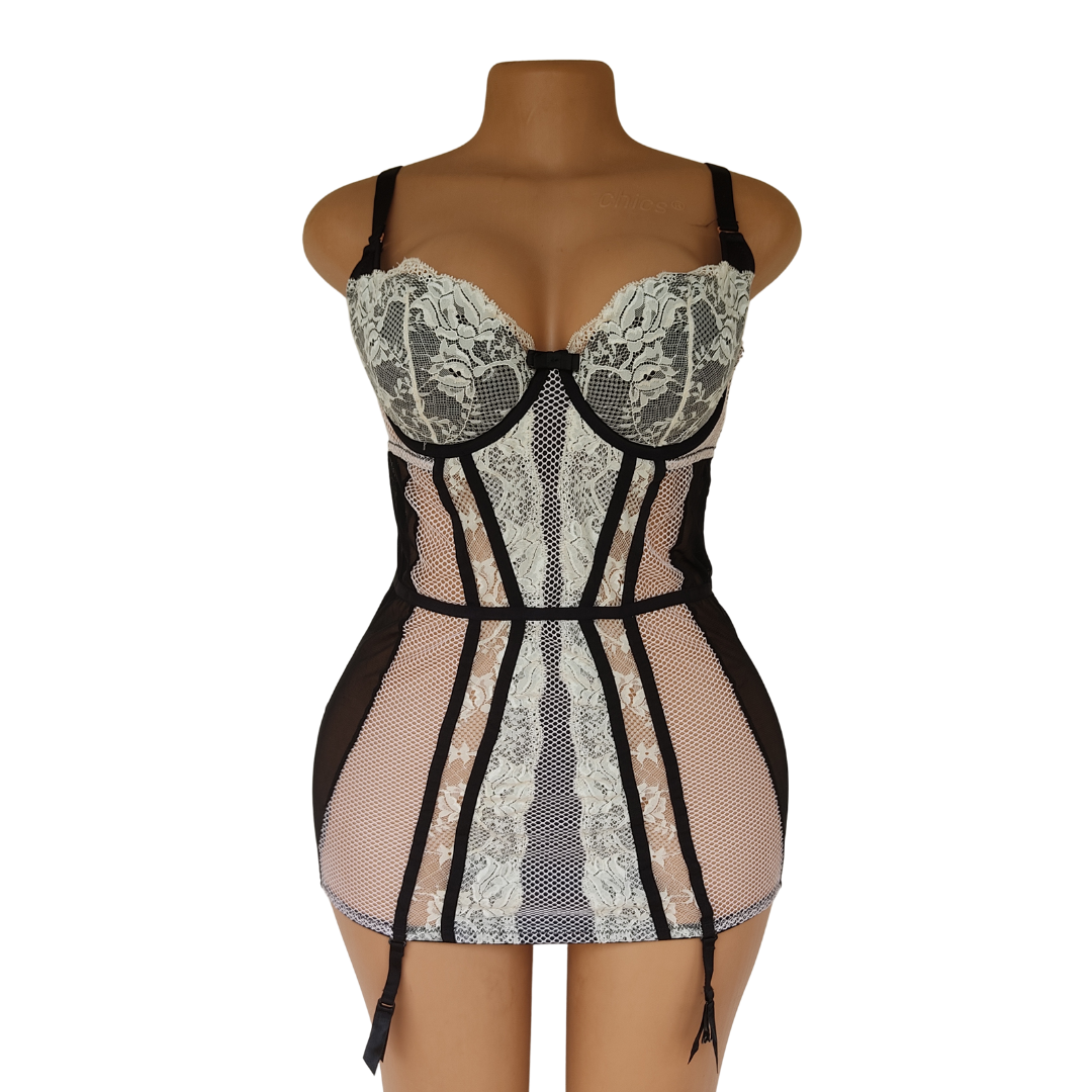 UK 12 - Unbranded Two Color Lingerie Slip