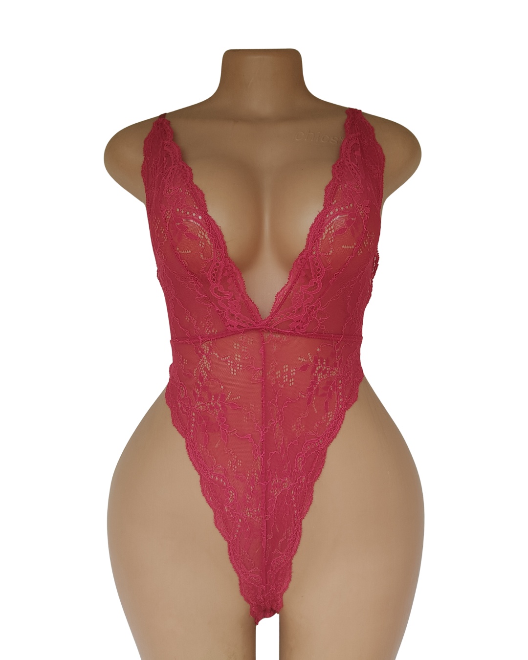 UK 8 - Asos Red Lingerie Bodysuit