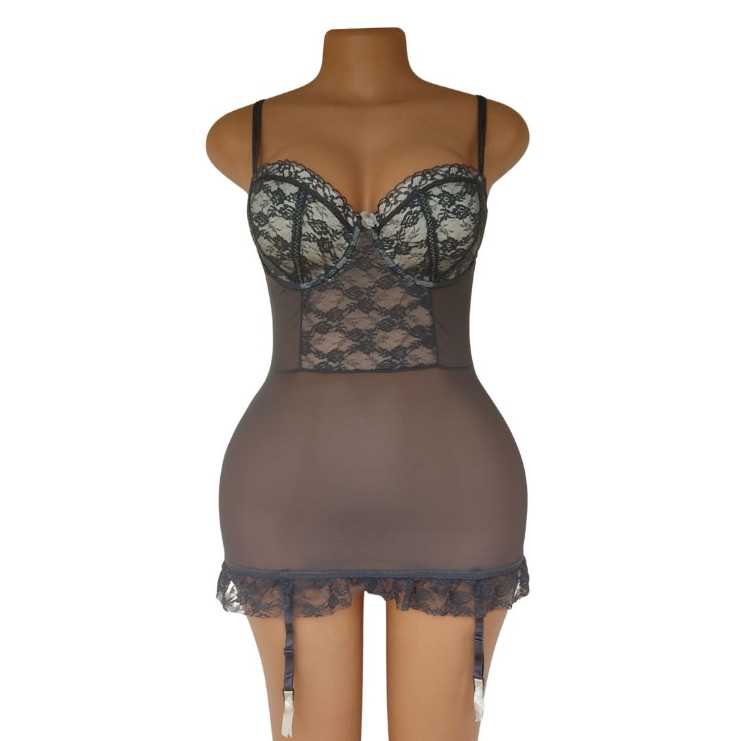 UK 12-14 - Secret Possession Two Color Lingerie Slip