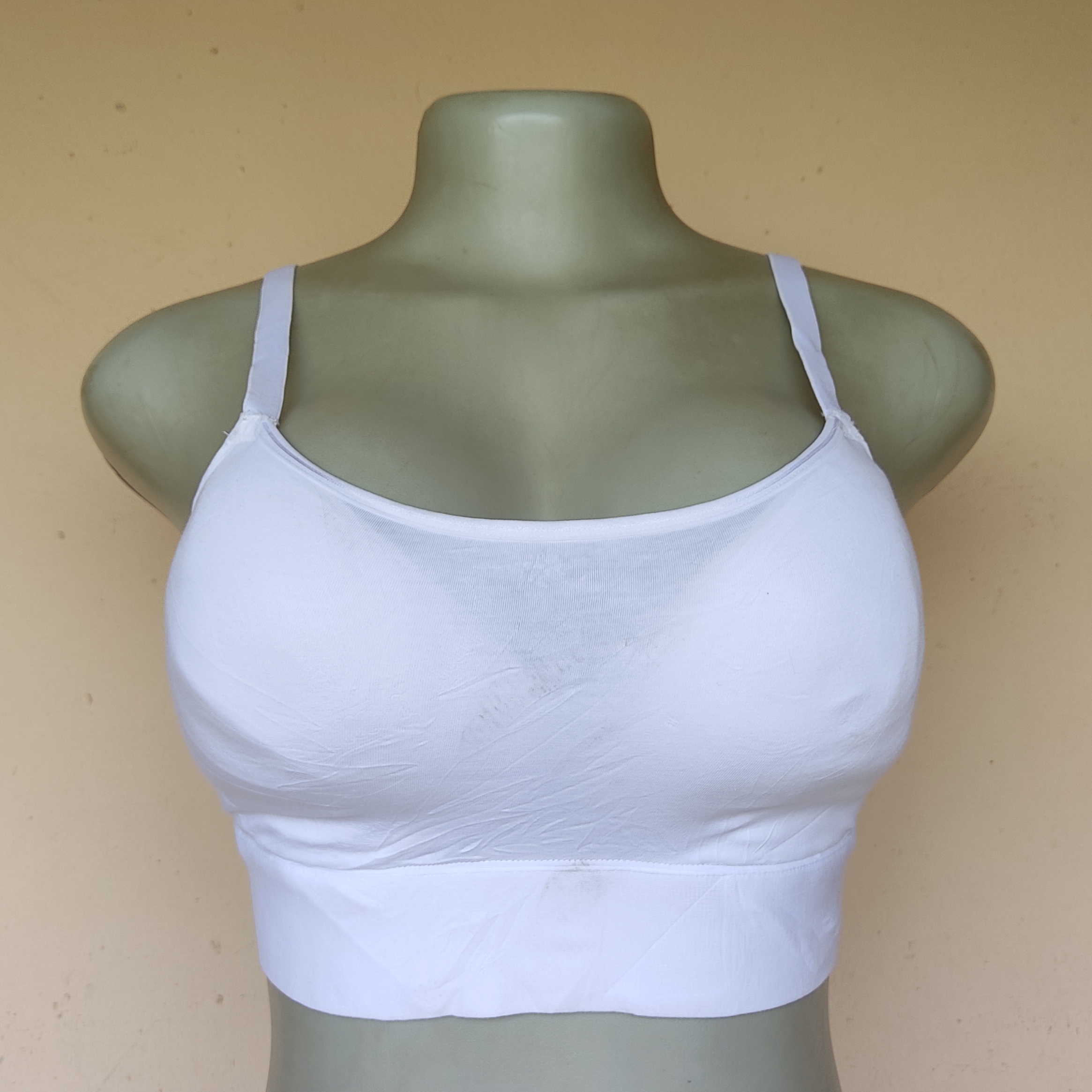 32D - M and S White Cotton Non Wired Bra
