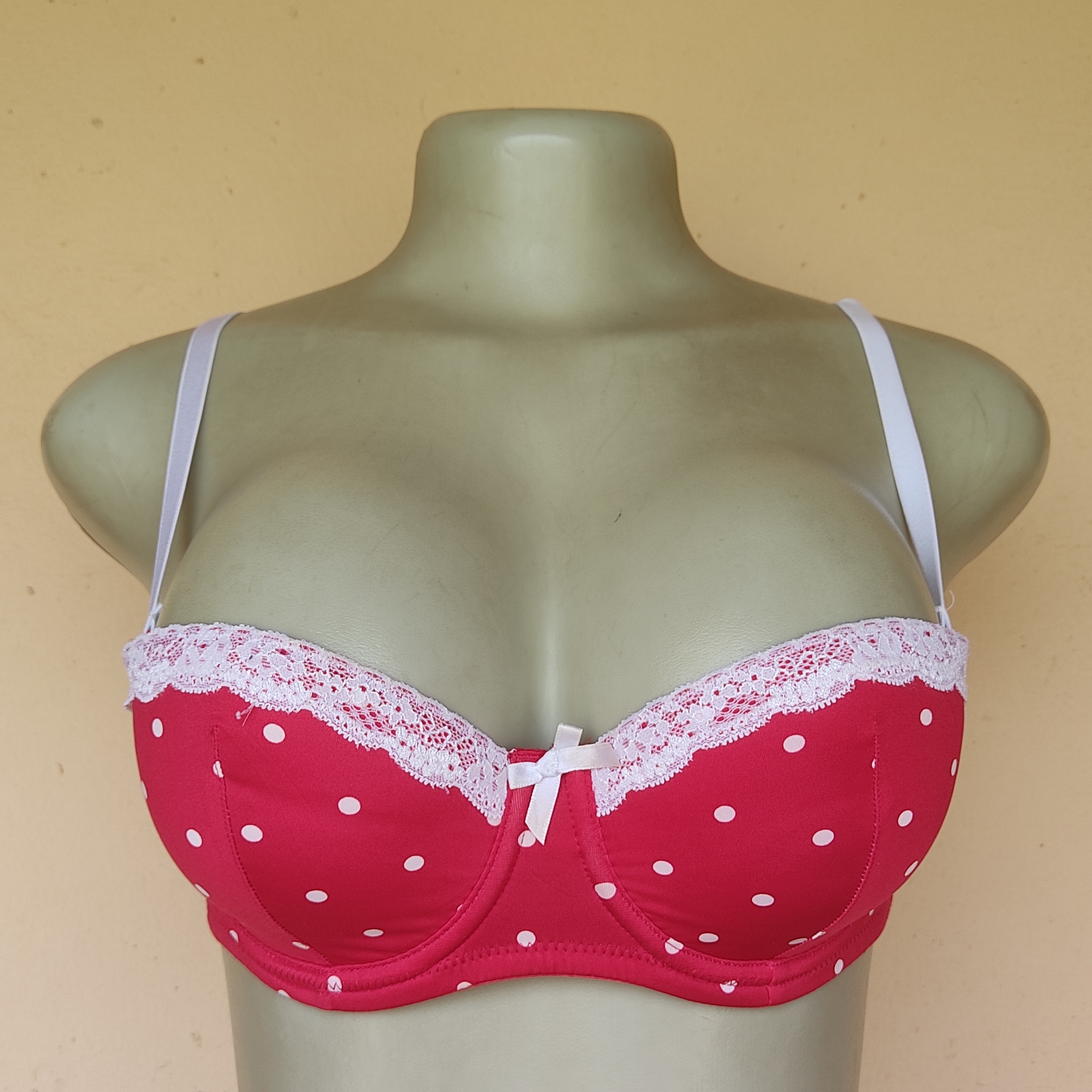 32C - F and F Polka Dot Balconette Light Padded Bra