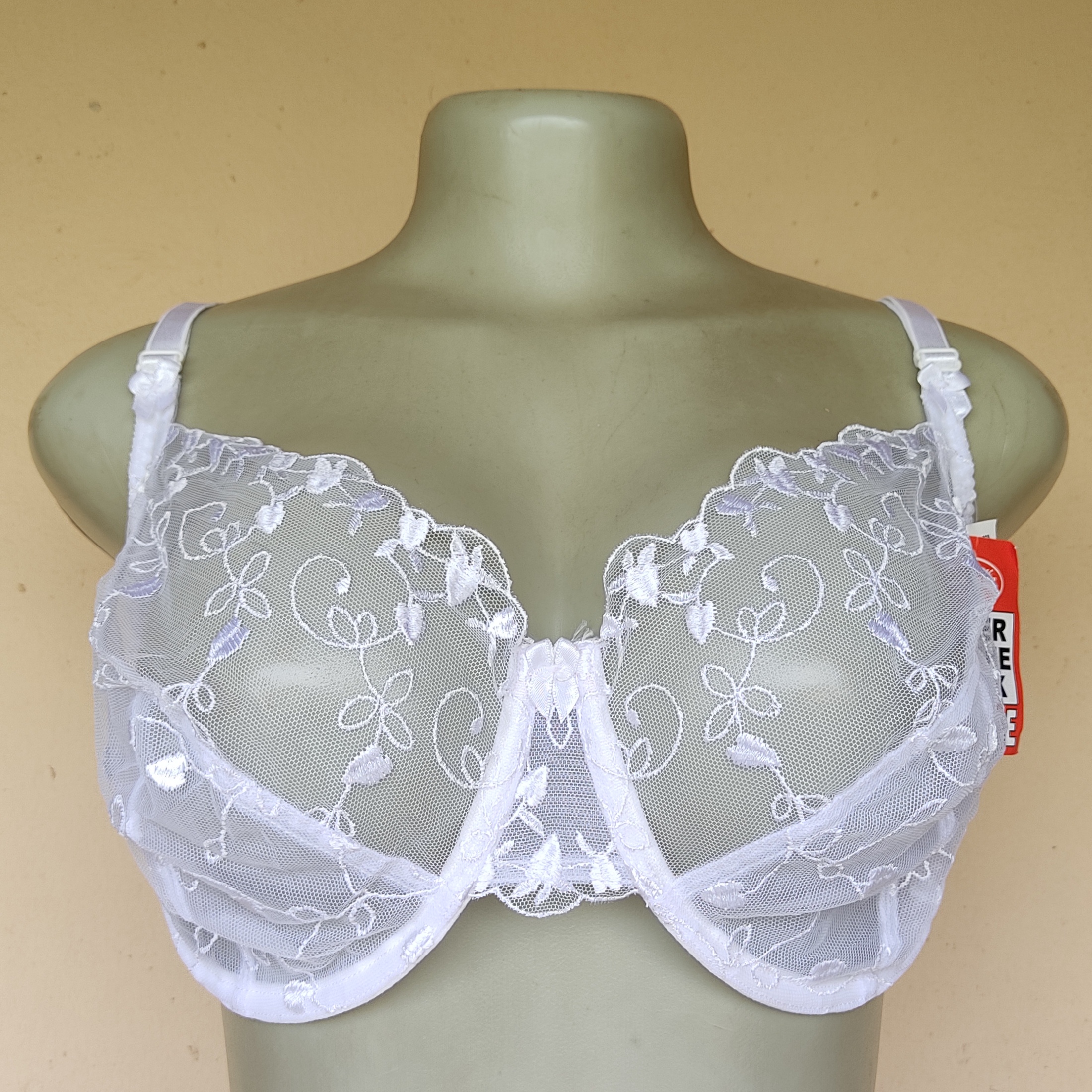34G- Camile Mesh White  Non Padded Bra(Brand New)