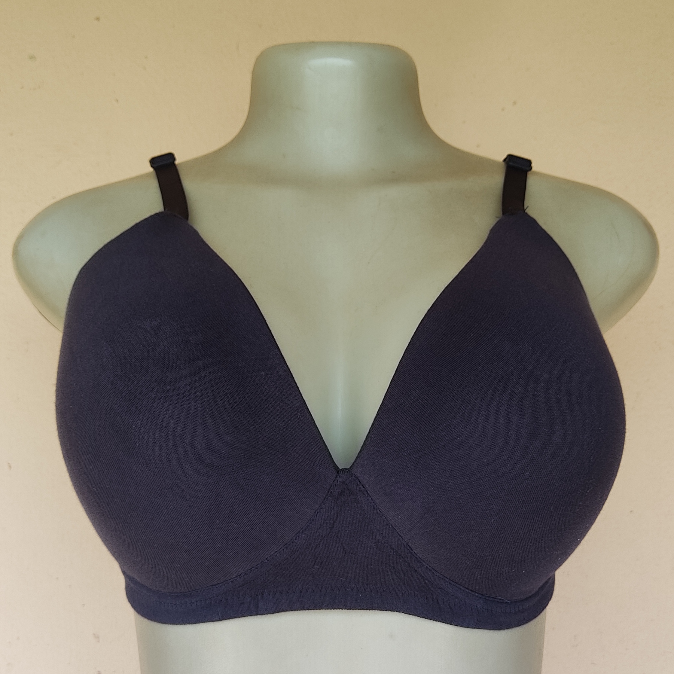 36DD - M and S Navy Blue Cotton Non Wired Bra