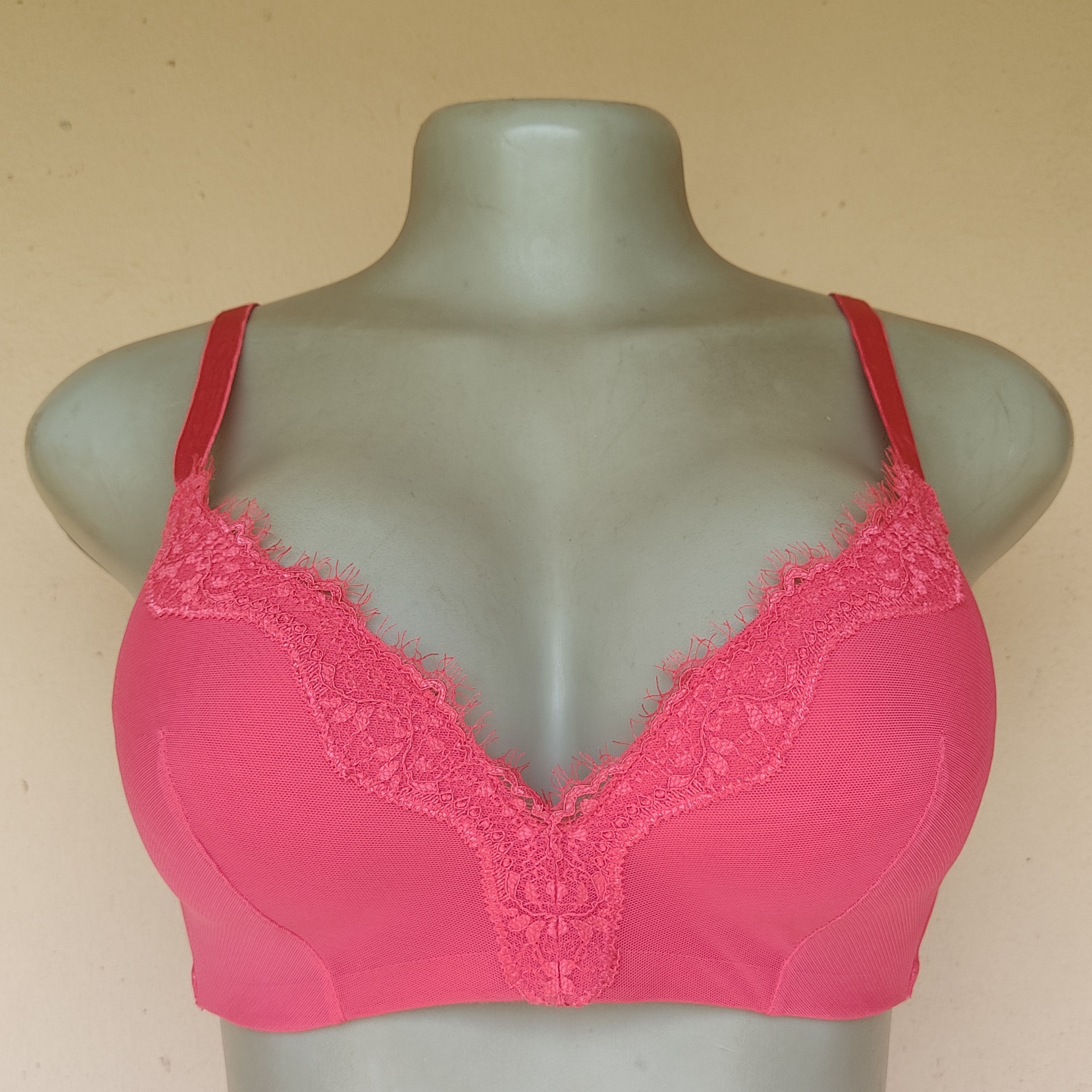 36C - F and F Vibrant Peach Non Wired Bra