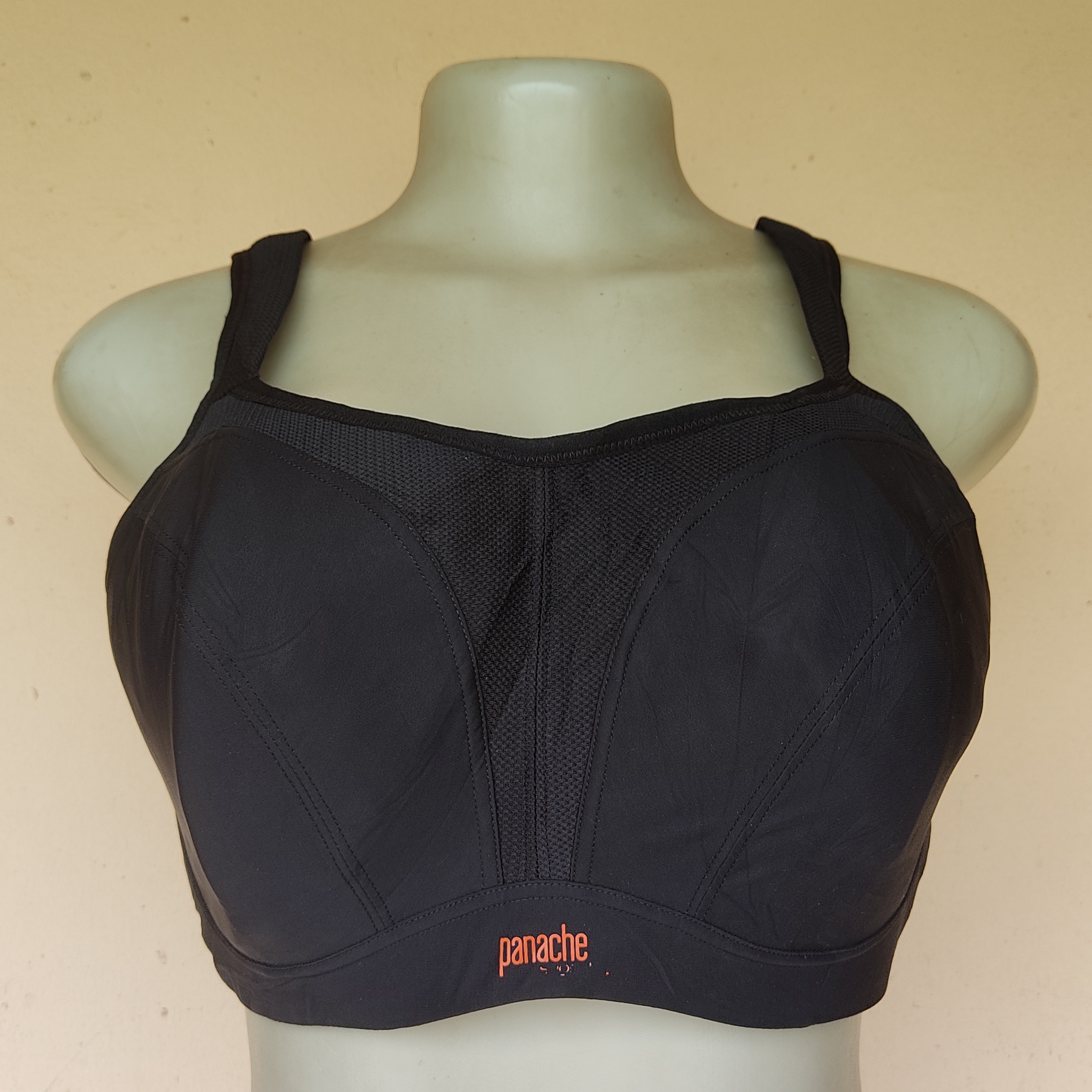 38E- Panache Sport Black Light Padded Bra