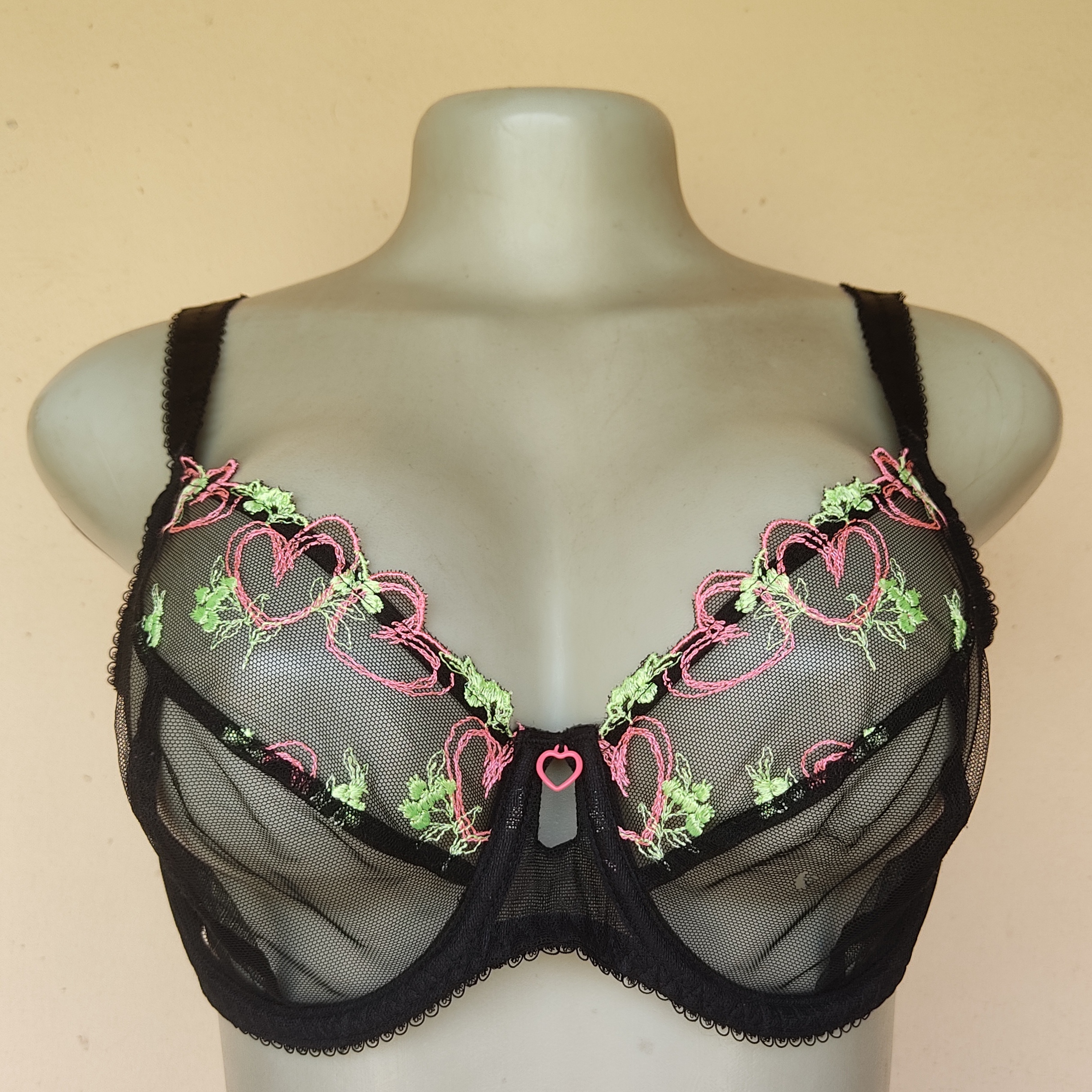 36E- Freya Patterned Mesh Non Padded Bra