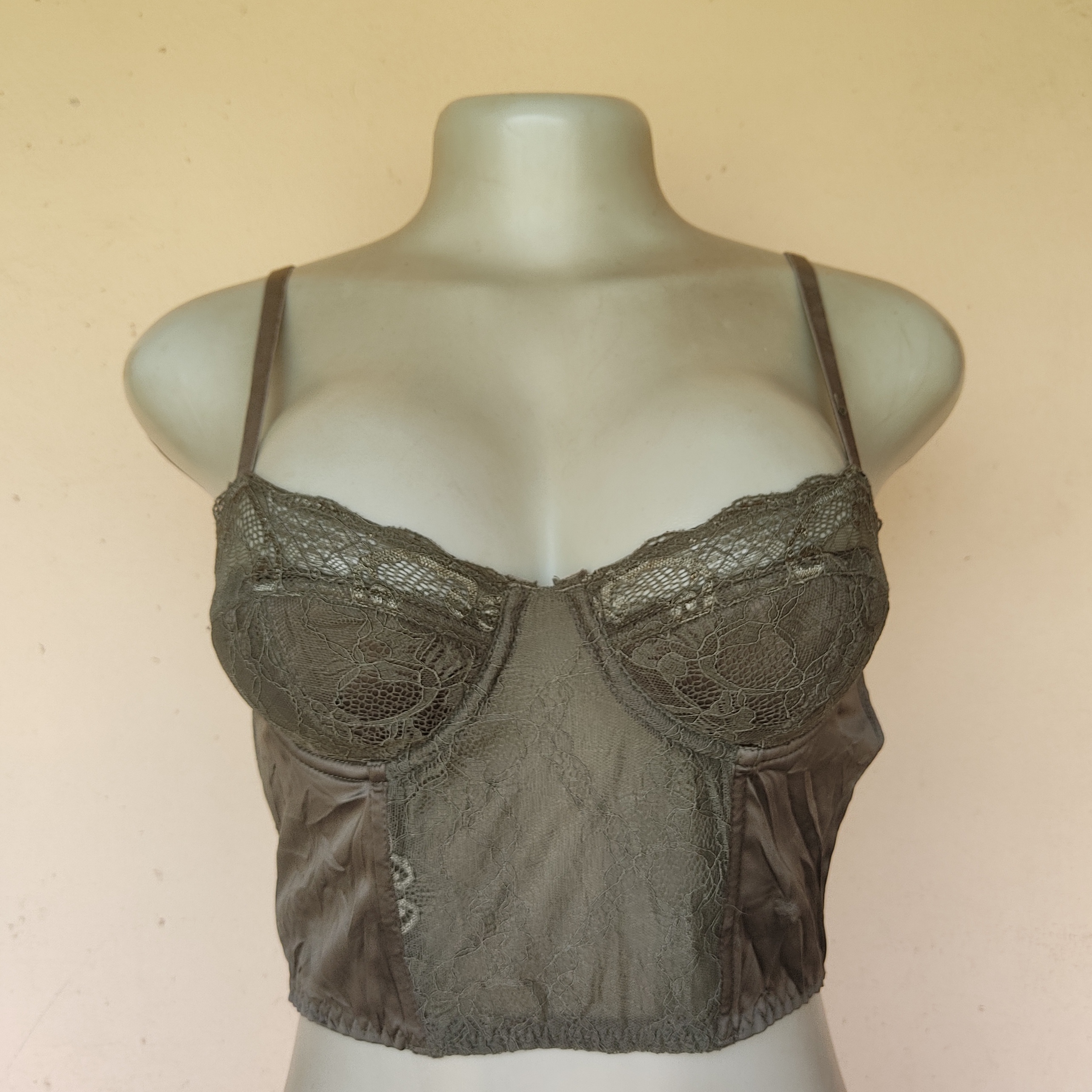 36A- Secret Possessions Fern Green Long Line Bra