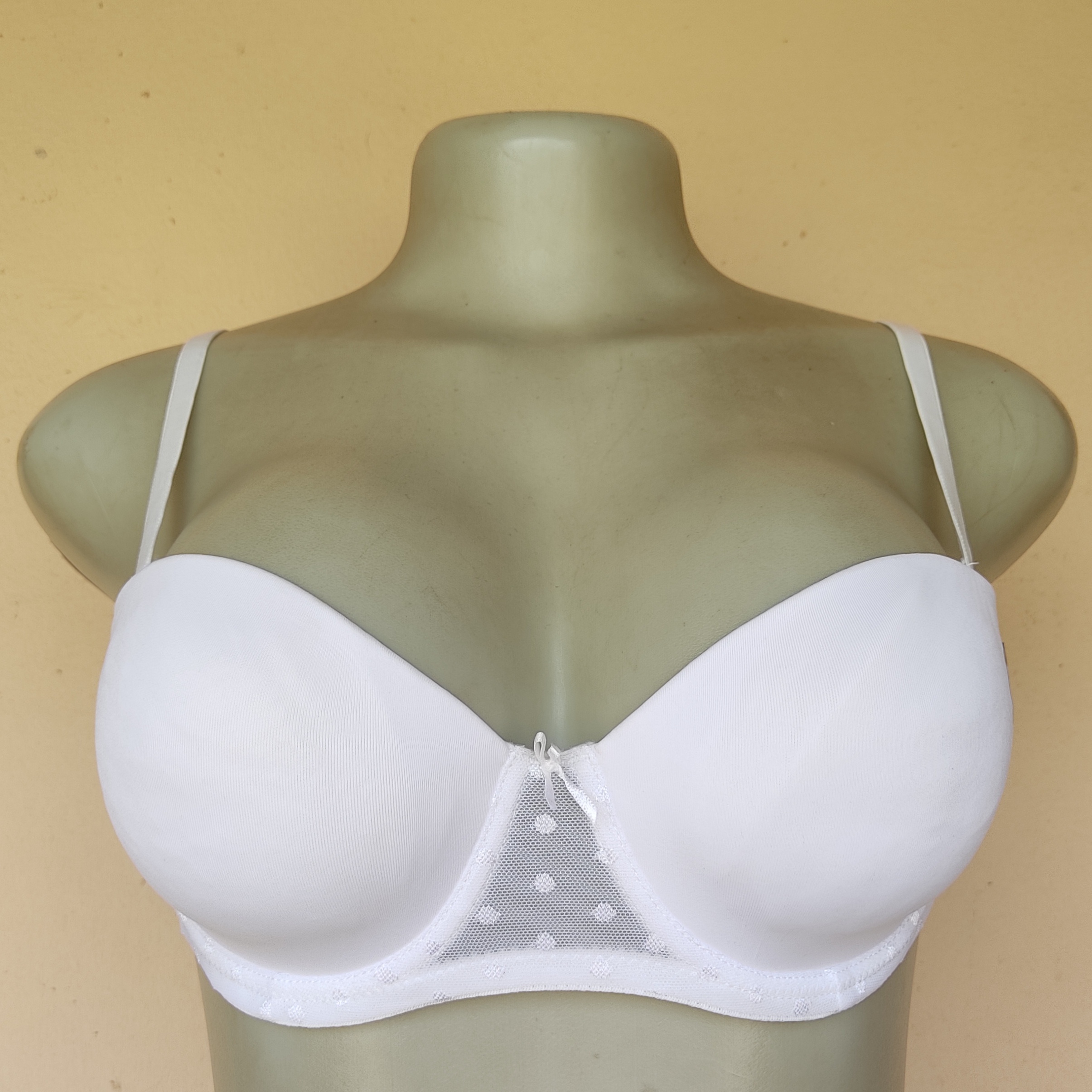 36B- Secret Possessions White Balconette Light Padded Bra ( Brand New)