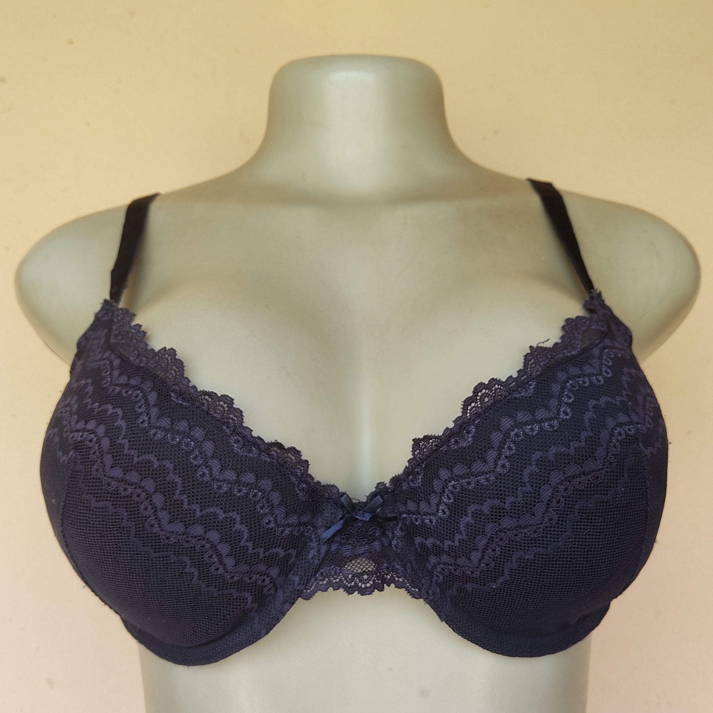38C- F and F Navy Blue Very Light Padded Bra