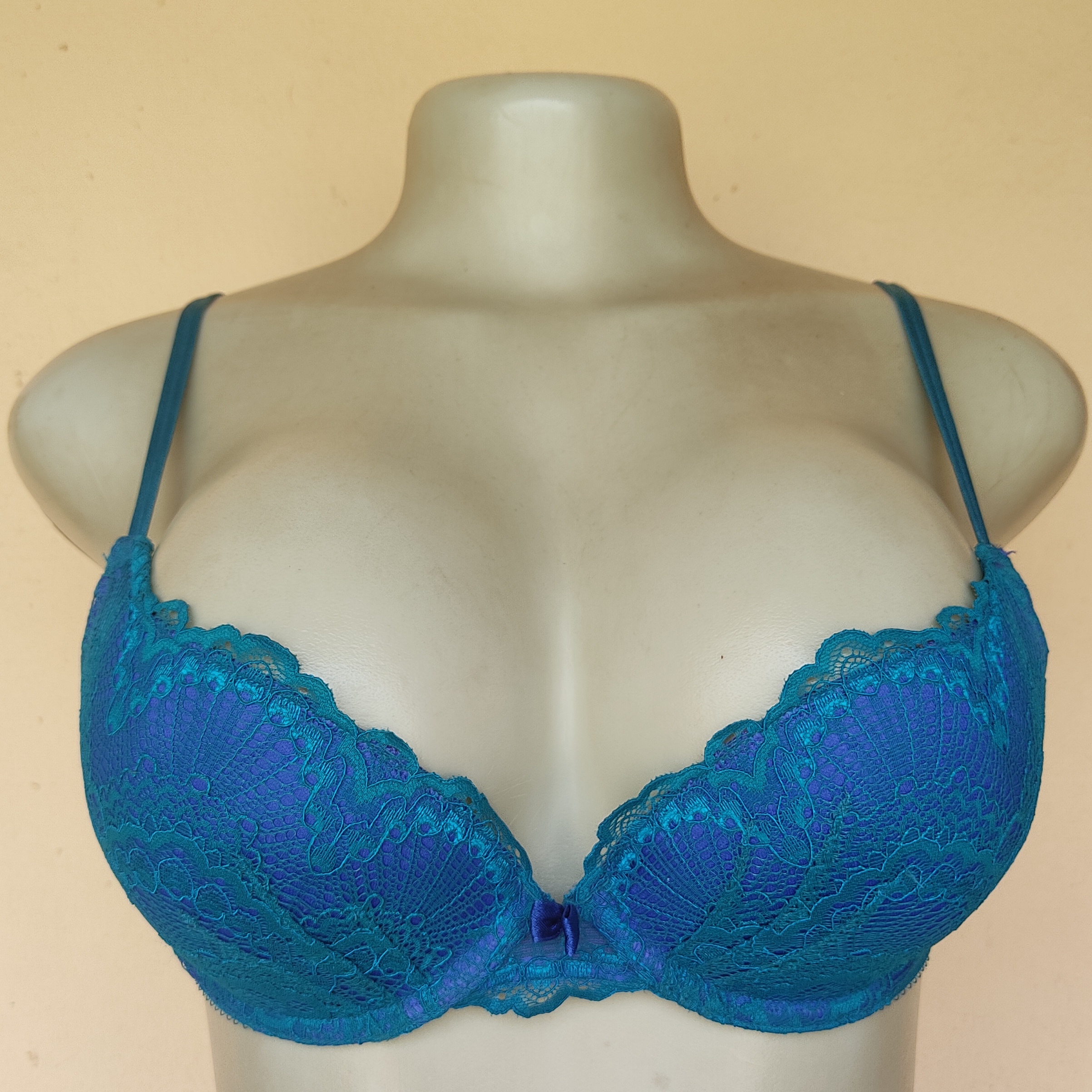 34B- Knicker Box Two Tone Light Padded Bra